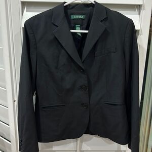 lauren ralph lauren black 3 button blazer size 8